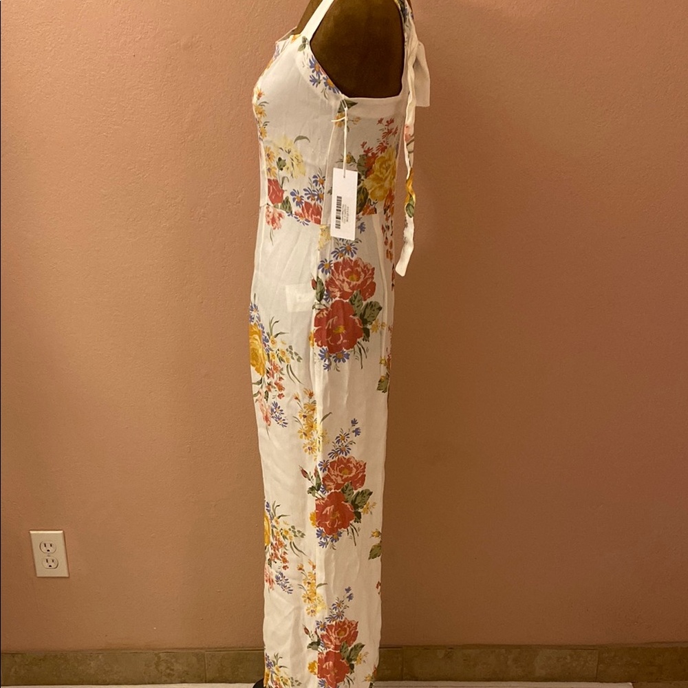 REFORMATION Elegant Floral White Jumpsuit - Picture 2 of 12